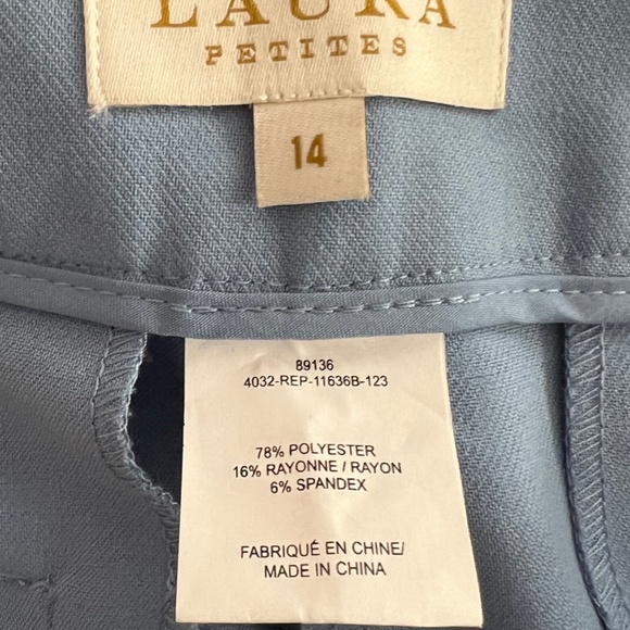 Laura Petites City Fit Slim Leg Pants Size 14 Inseam 28" - Picture 6 of 7